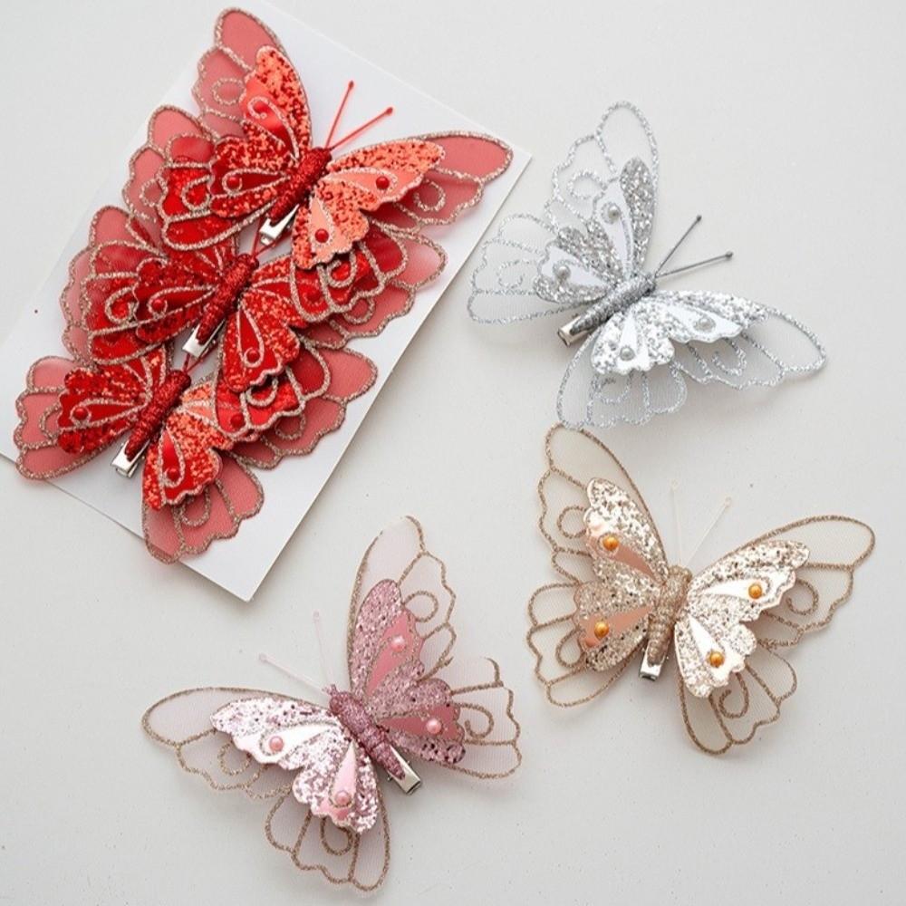 Hollow-out Artificial Butterfly Sequins Butterfly Tree Decoration  Home Decoration