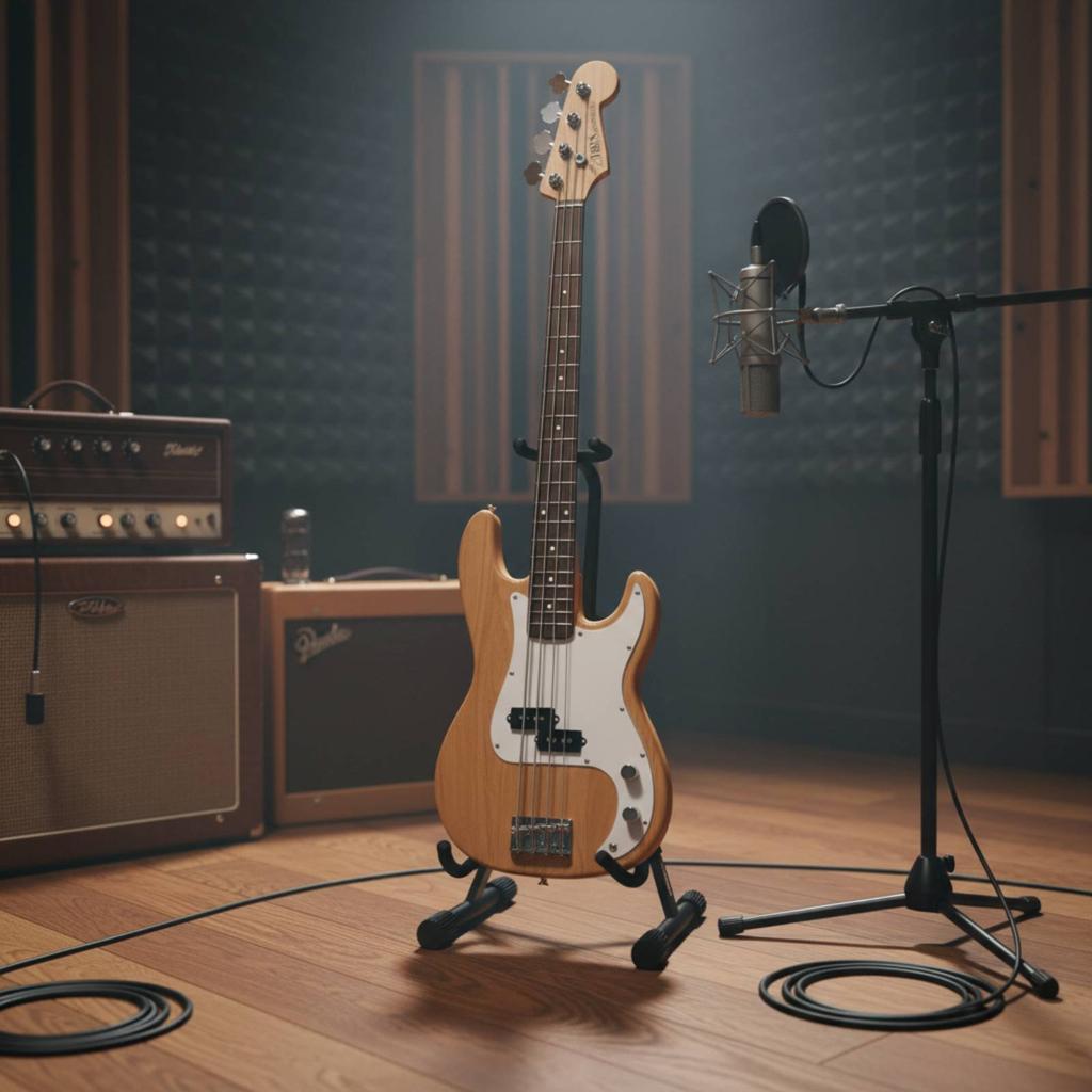 4-String Electric Bass Polished Neck 4 String Electric Bass Music Gear Clear Tone Stable Sustain For Beginners Live Performance