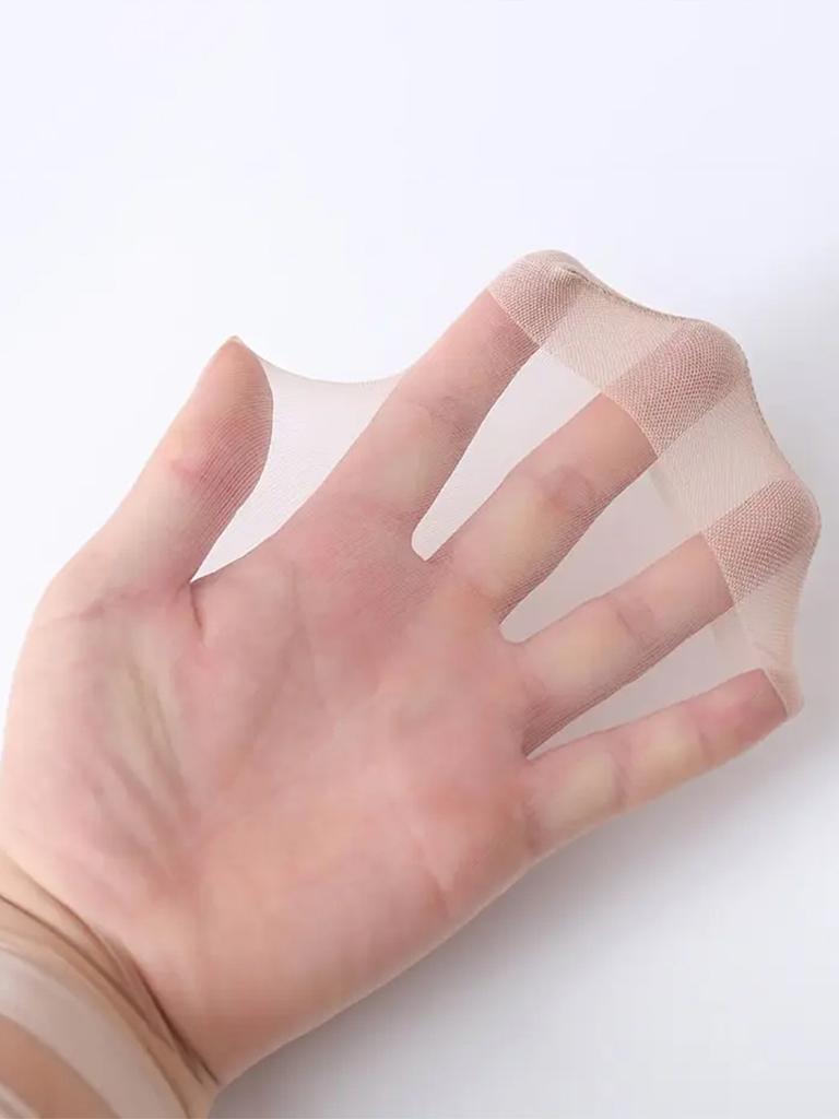 10 pairs of ultra-thin solid color women's short socks with summer lace