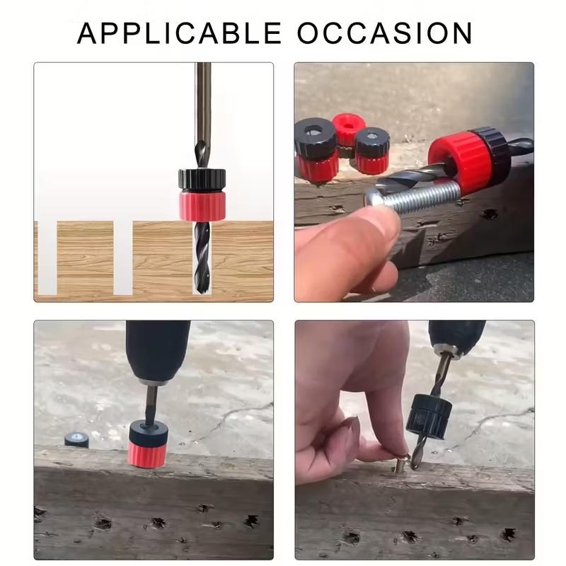 3Pcs Adjustable Drill Depth Stop Collar 3-13mm Drill Bit Depth Guide Stop Ensures Consistent Drilling for Precise Drilling Tool