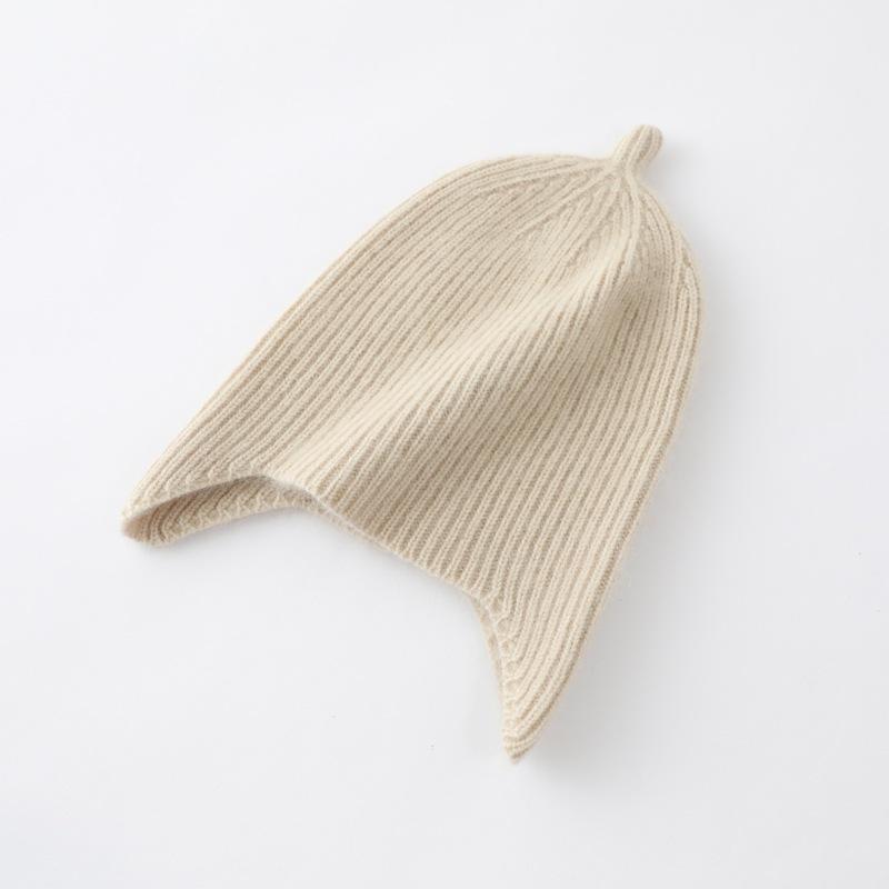 Unisex Cashmere Kids' Knit Hat with Ear Protection - Super Cute & Warm for Autumn/Winter