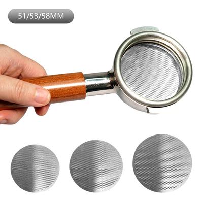 2 STÜCKE 51/53/58 MM Kaffeefiltersieb Espressomaschine Ersatz Rückspülfilter Mesh-Siebgriff Pucksieb