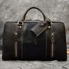 Bolsa de Viagem Masculina de Grande Capacidade em Couro Genuíno – Estilo Europeu e Americano, Couro Bovino de Camada Superior, Bolsa de Mão Casual para Fitness