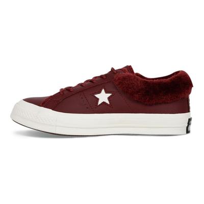 One Star Series Comfortable and Versatile Low-Top Canvas Shoes Unisex Dark Red