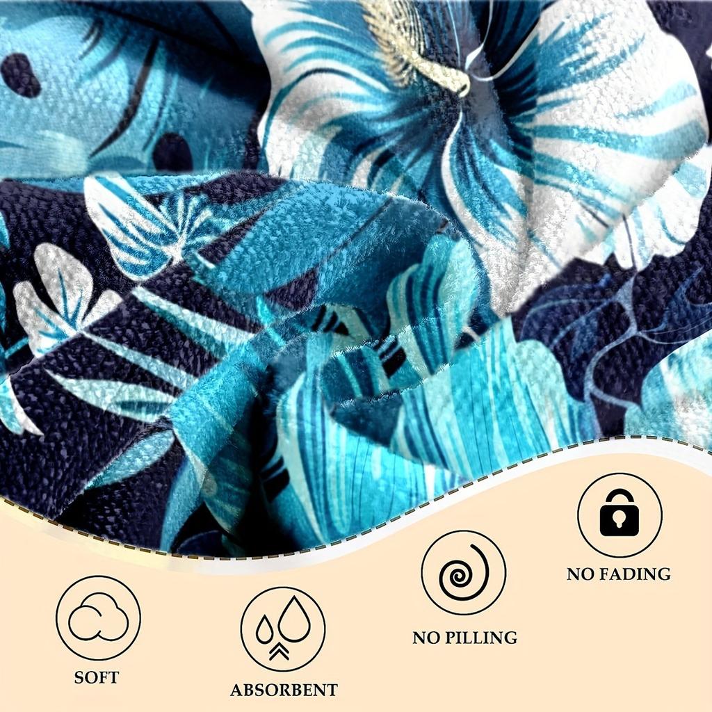 Blumenmuster Strandtuch Weich Schnelltrocknend Mikrofaser Saugfähig Badetuch zum Schwimmen Reisen Camping Pool Wesentliches Handtuch
