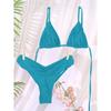 Sexy Folds Bikini Set Solid Micro Bikinis Women Swimsuit Female Triangle Swimwear Beach Wear Bathing Suit