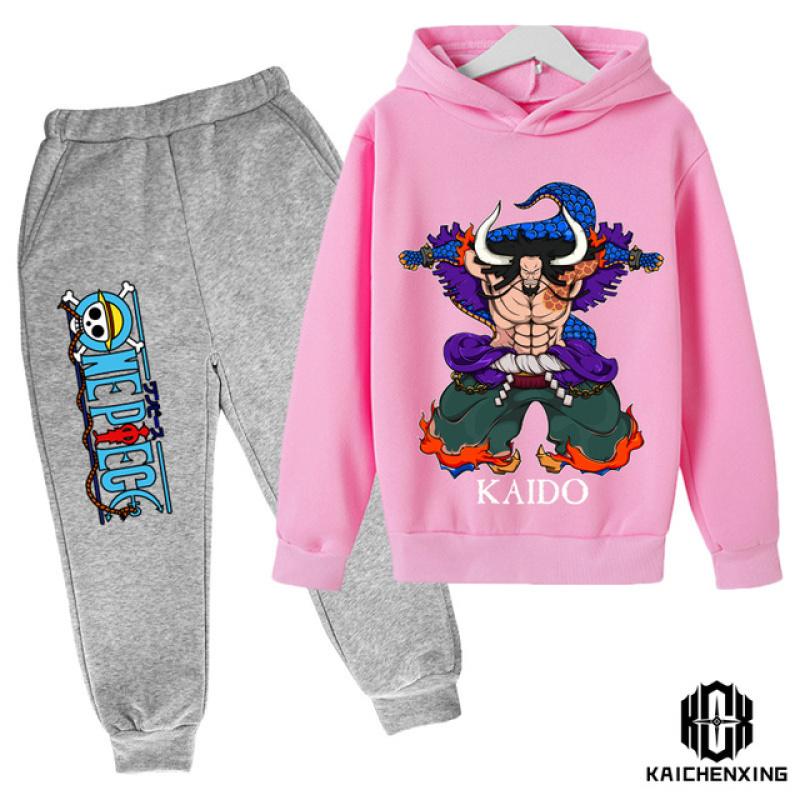 One Piece Cartoon Children's Hoodie Clothes Boys Set Children's Sportswear Clothing Spring and Autumn Fashion Sweatshirt