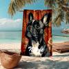 Custom Name Ultra-Soft Beach Towel with Dog Theme,Ideal for Pool - Camping, Diving - Perfect Travel Essential, Vibrant Beach Towel.