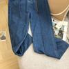 Efterårsblåt Design Jeans Kvinder Koreansk Version af Højtaljede Lige Vide Ben Bukser