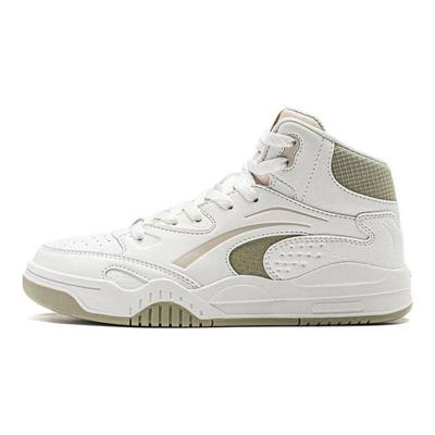 Comfortable Versatile High-Top Sneakers Women Sneakers White Green AGCT286-3
