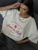Luxury European and American Mid-Length Printed Summer T-Shirt, 2025 Trendy Short-Sleeve Style