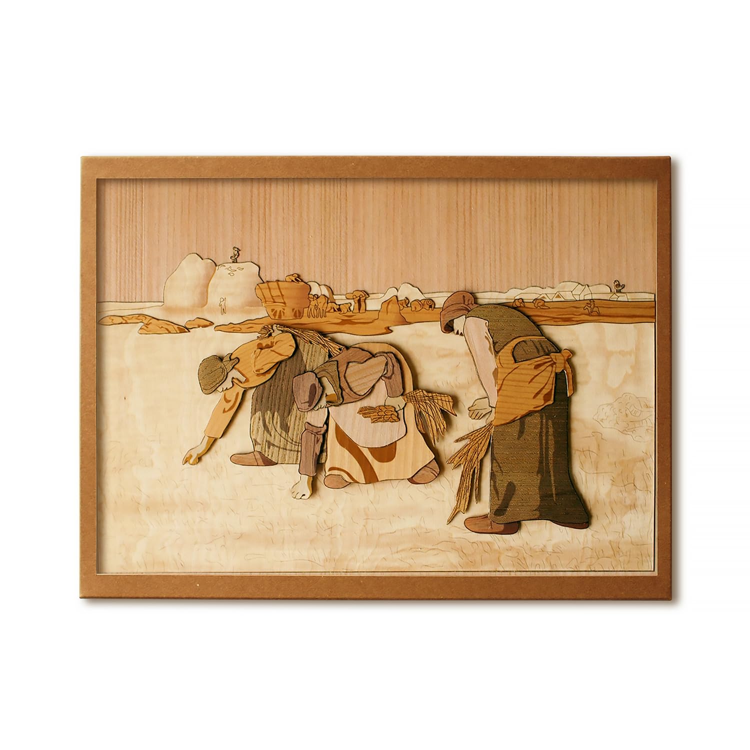 

KINOWA Gleanings Woodcut Painting Kit, Original Handmade, Millet Masterpiece, Made in Japan