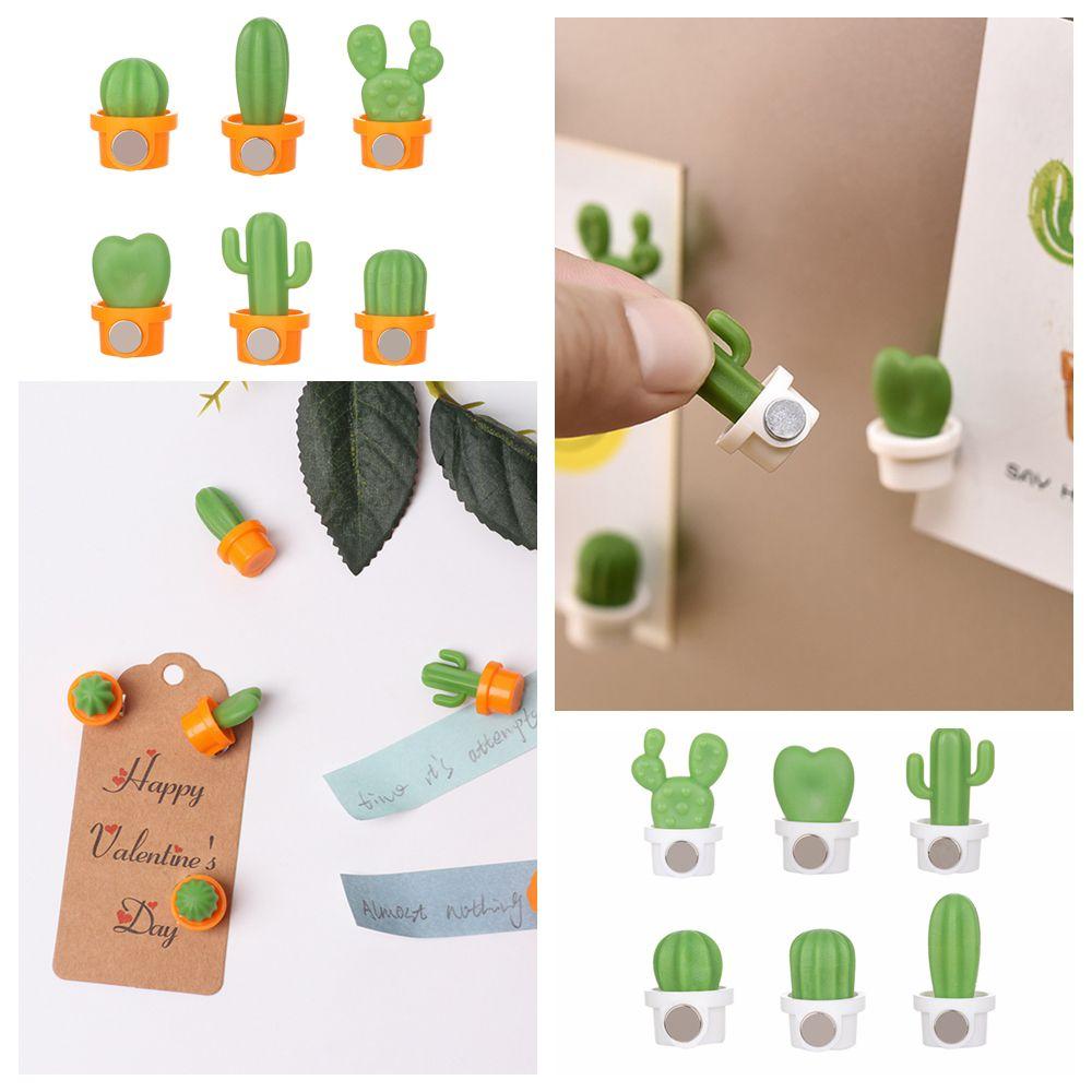 Living Room Refrigerator Magnet Succulent Potted Miniature Cactus Bonsai Magnetic Stickers