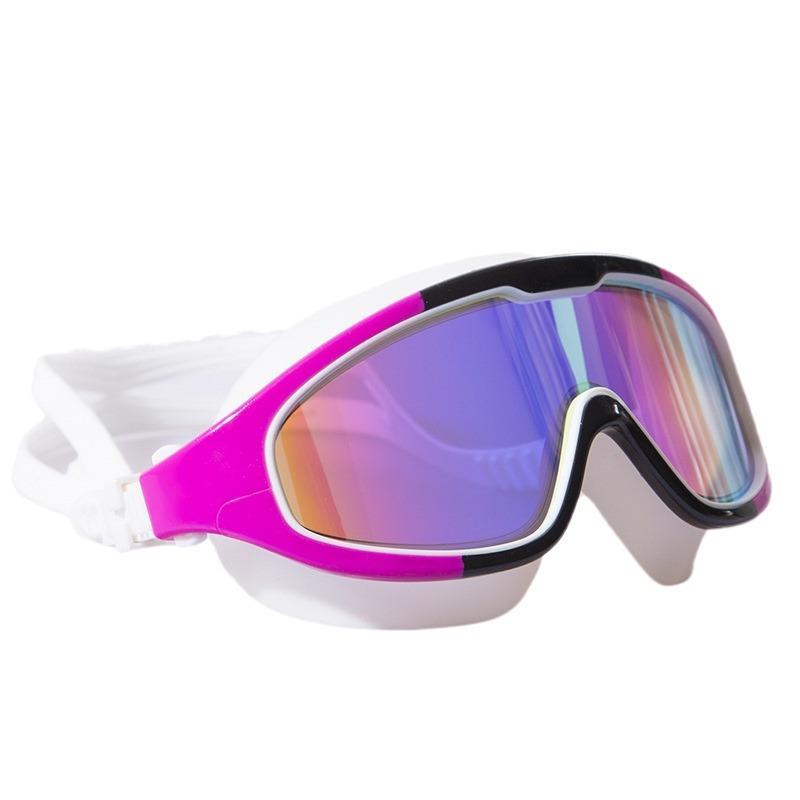 Boxed large frame high definition colorful electroplated swimming goggles