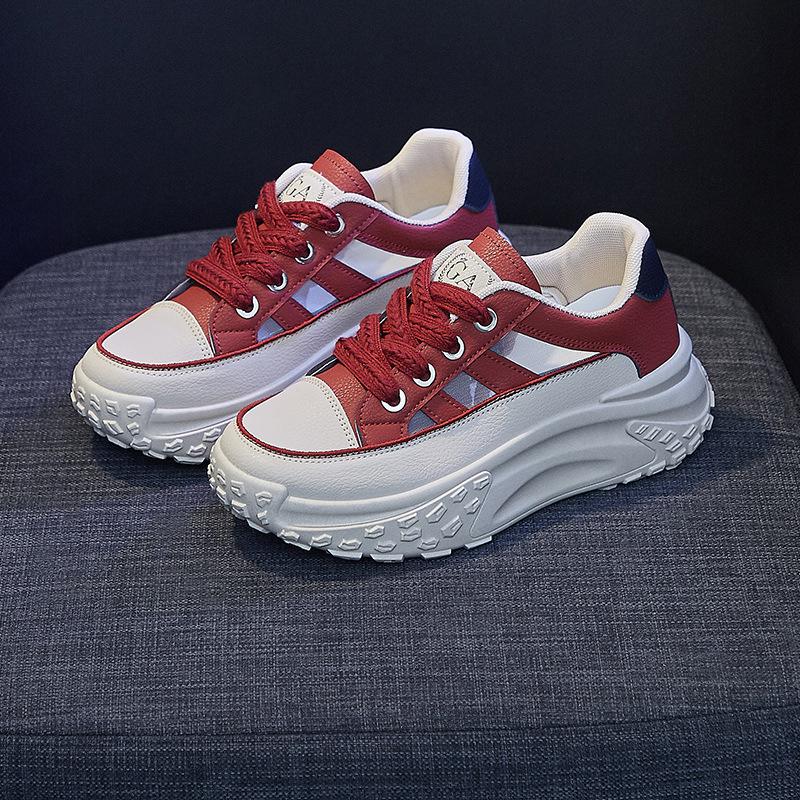 Korean Version of Summer New Dad Women's Shoes Trendy Student Breathable Sports Shoes Thick Sole Height-enhancing Leisure
