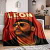 1Pc Leon Professional'S Tale Flannel Blanket, Soft And Comfortable, Casual Warm, Camping Travel, Christmas, Halloween Xmas Gift N1101