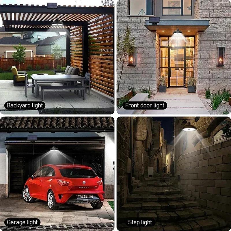 Solar Pendant Chandelier - Outdoor Waterproof LED Hanging Lamp with Remote Control (Shed/Barn/Indoor Decorations)