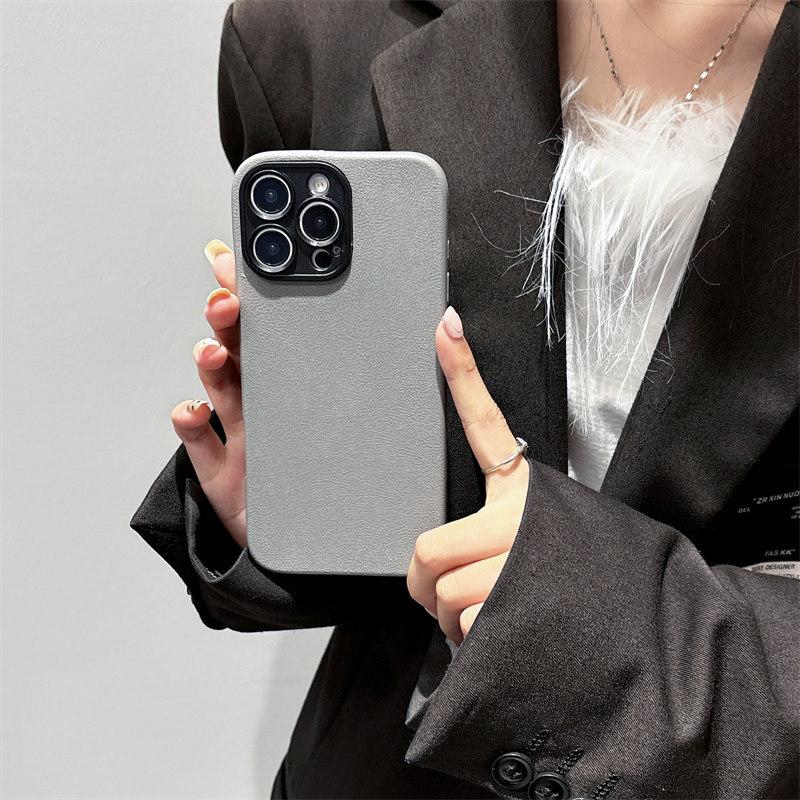 

Роскошный силиконовый чехол из натурального титана для iPhone 16 15 14 13 12 11 pro max plus, противоударный бампер, новый чехол iPhone 15 серый