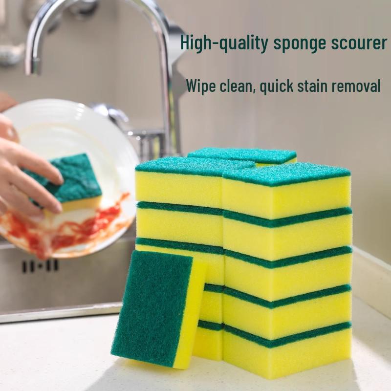 Dishwashing Sponge & Pot Brush - Absorbent Kitchen Cleaning Rag & Dishcloth for Housework.