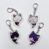 Game Love And Deepspace Xavier Zayne Rafayel Sylus Cosplay Keychain Acrylic Keyring Key Chain 4Pcs/Set Bag Pendant Accessories