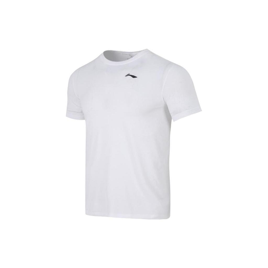 Li Ning T-Shirts Herren Weiß Rundhalsausschnitt Normale Gerade Passform ATSR259-3