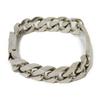 Used 12564 Bracelet Chain Monogram M62486 7986 LV Logo Flower Curb Chain Metal Silver Men's from Japan AUTHENTIC