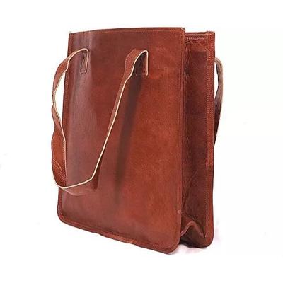 Damen 15" Leder Einkaufstasche Aktentasche Schulter Messenger Bag