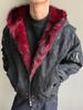 American Retro Mountain Eagle Fur Collar Hooded Jacket - Unisex Winter Warm Cotton Outerwear