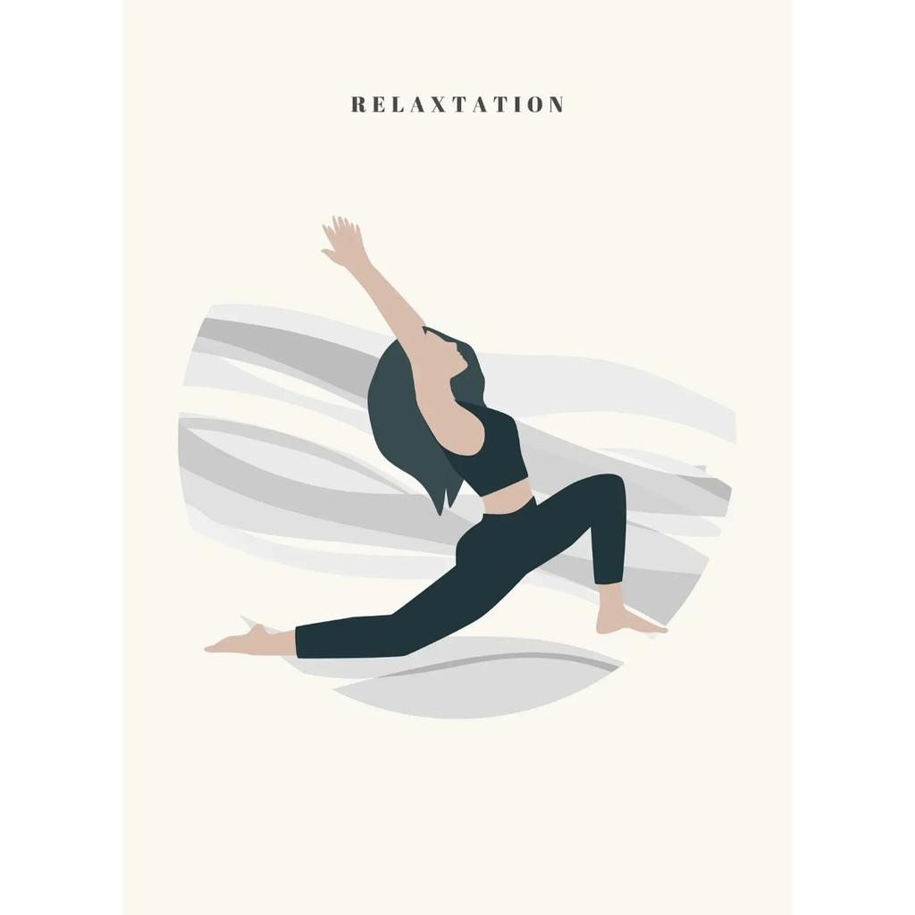 Yoga Liebhaber Posen Verschiedene Professionelle Bewegungen Kaffee Katze Poster Druck Wandkunst Bilder Leinwand Malerei Zimmer Heimdekor