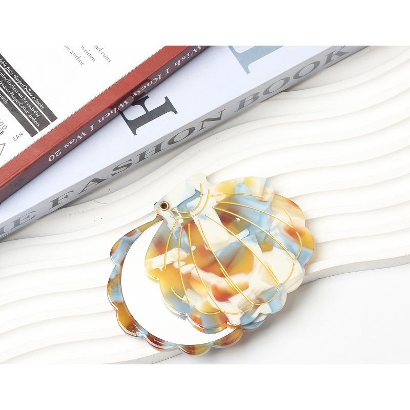Acetate shell mirror European and American advanced carry-on mirror small fresh temperament