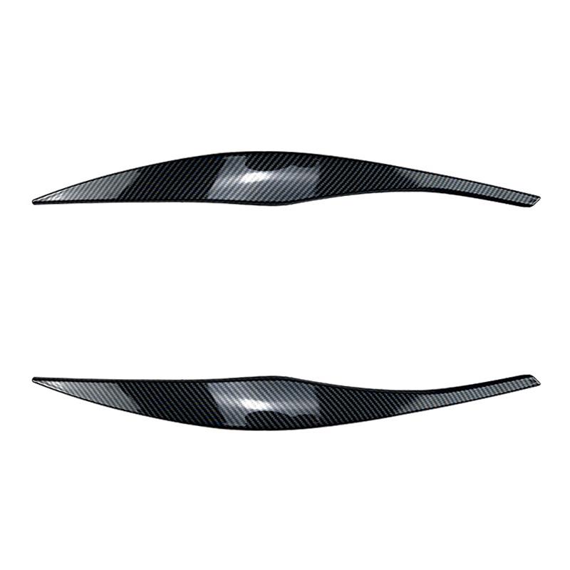 Carbon Fiber Car Headlight Eyebrow Eyelid Trim Eyebrows Eyelids Lids For BMW 3 Series E90 E91 320i 330i Sedan Touring