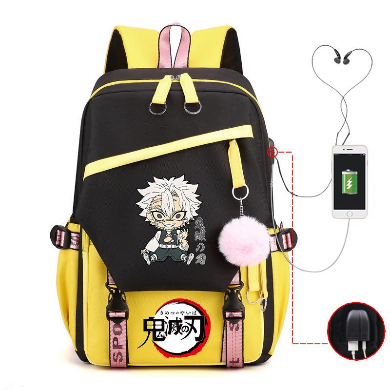 Kimetsu no yaiba ghost column peripheral printing schoolbag junior high school student high school multi-functional schoolbag