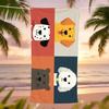 1pc Pet-Friendly Market Theme Beach Towel, Cute Pet Day Beach Towel, Soft, Absorbent, Quick-Drying, Suitable for 6 Scenarios