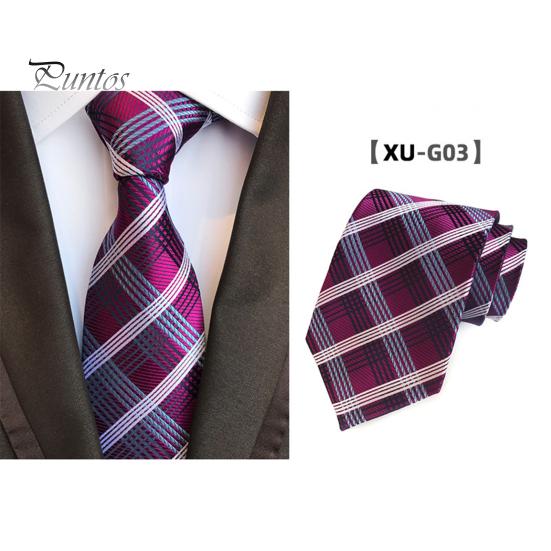 Men Business Tie Lightweight Multipurpose Adjustable Different Patterns Plaid Print Decorative Gentleman Wedding Daily Wear Necktie Clothes Accessory