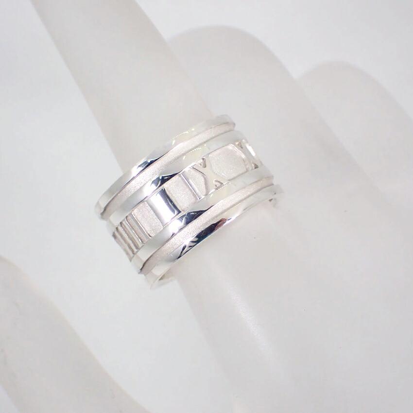 [Pre-owned] TIFFANY / Tiffany / 925 / Atlas / Wide / Ring / Size 17 / J89-8