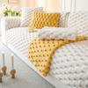 Cream Style Sofa Cushion, Universal All Year Round, Anti Slip, Comfortable Cotton Velvet, Winter Plush New Cover, Cover Cloth, Seat Cushion