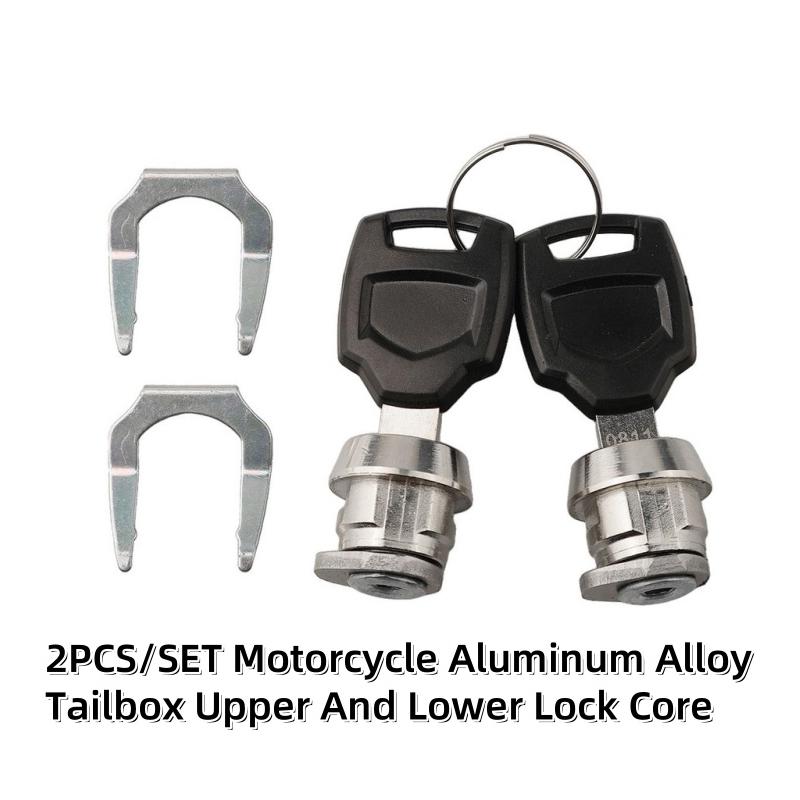 2Pcs Motorcycle Trunk Storage Box Accessories Swivel Latch Rear Trunk Upper And Lower Lock Core