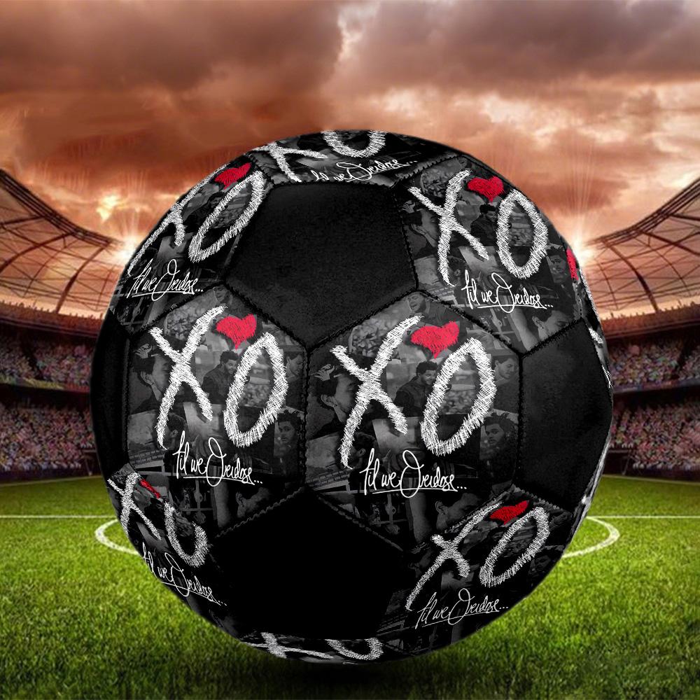 Pallone da Calcetto Indoor The Weeknd Colorato Per Tutte le Età Misura 5 Cucito a Macchina PVC Pronto per la Competizione Resistente Alta Rimbalzabilità