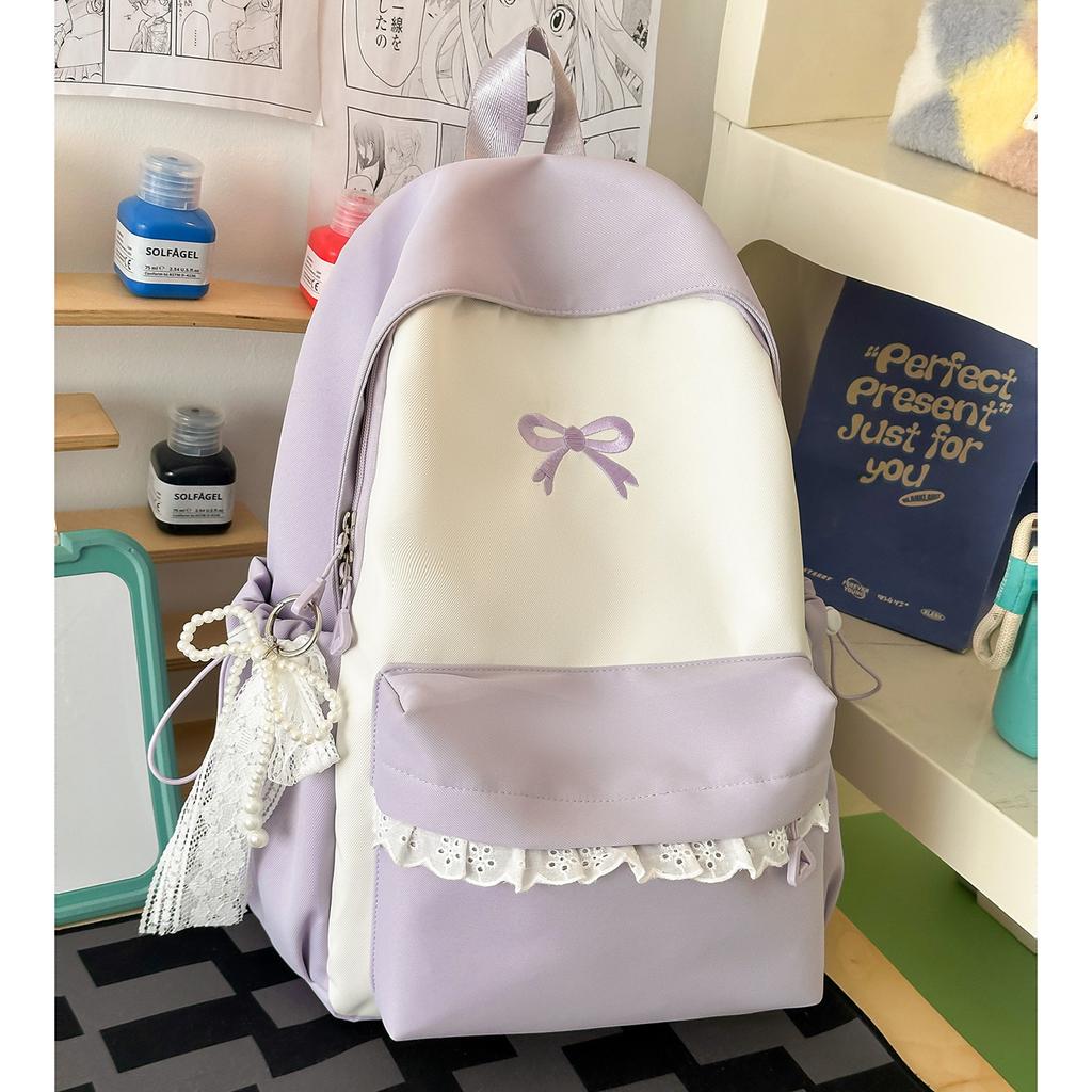 Schoolbag School Bag Junior High School Girls High School Students Large Capacity Waterproof Backpack Versatile High Value Primary School Fifth and