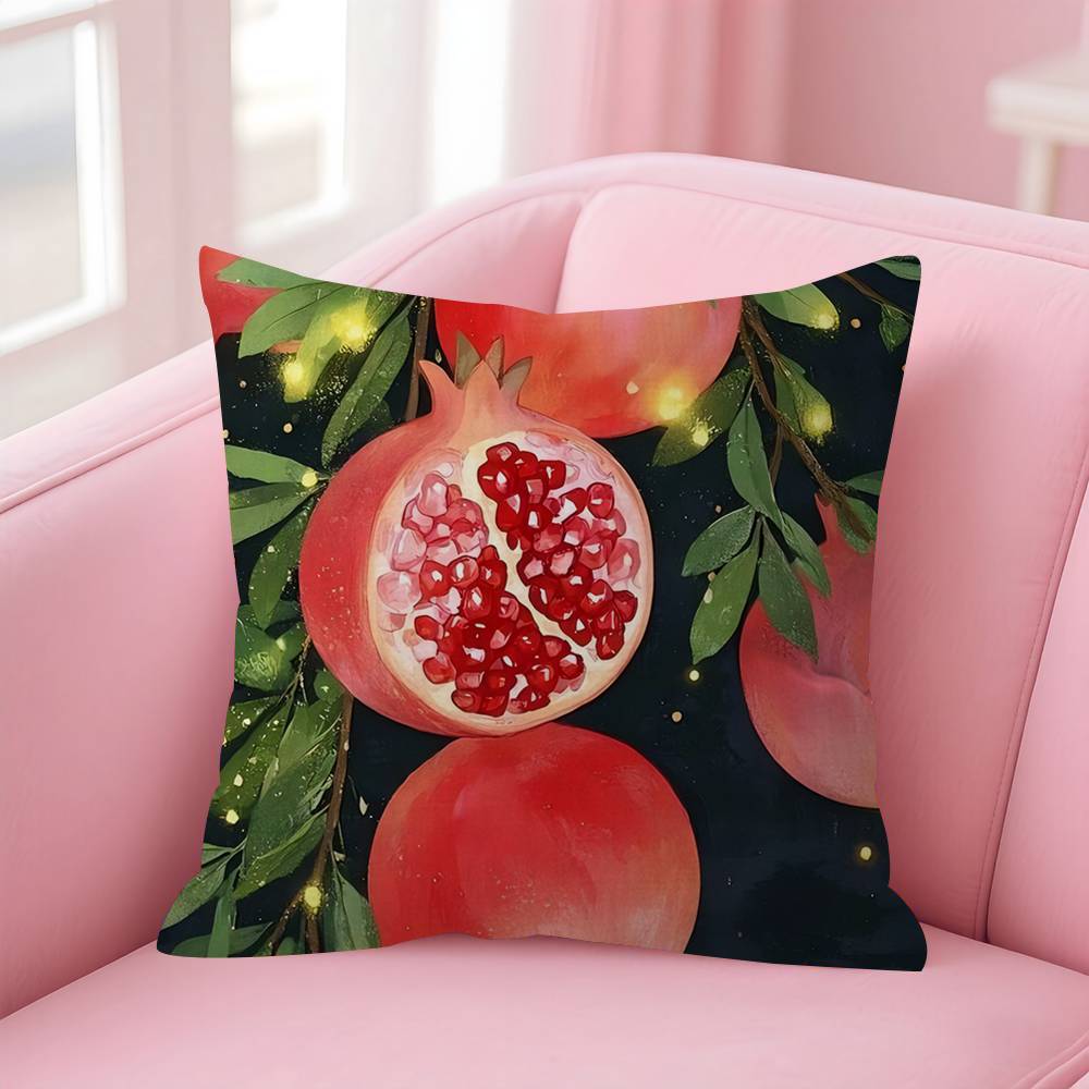 Fruit Pomegranate Painting Pillow Gifts Home Office Furnishings Bedroom Sofa Car Cushion Cover Case 45x45cm