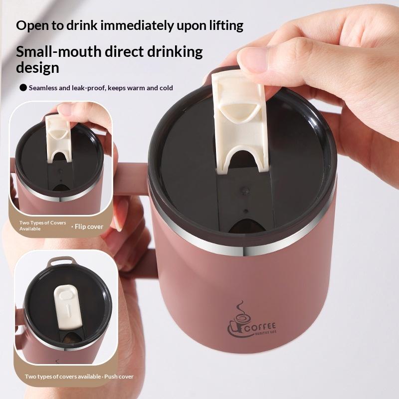 304 Stainless Steel Double Wall Insulated Coffee Mug with Handle 6 Hour Heat Retention for Commute Travel Use 1PC
