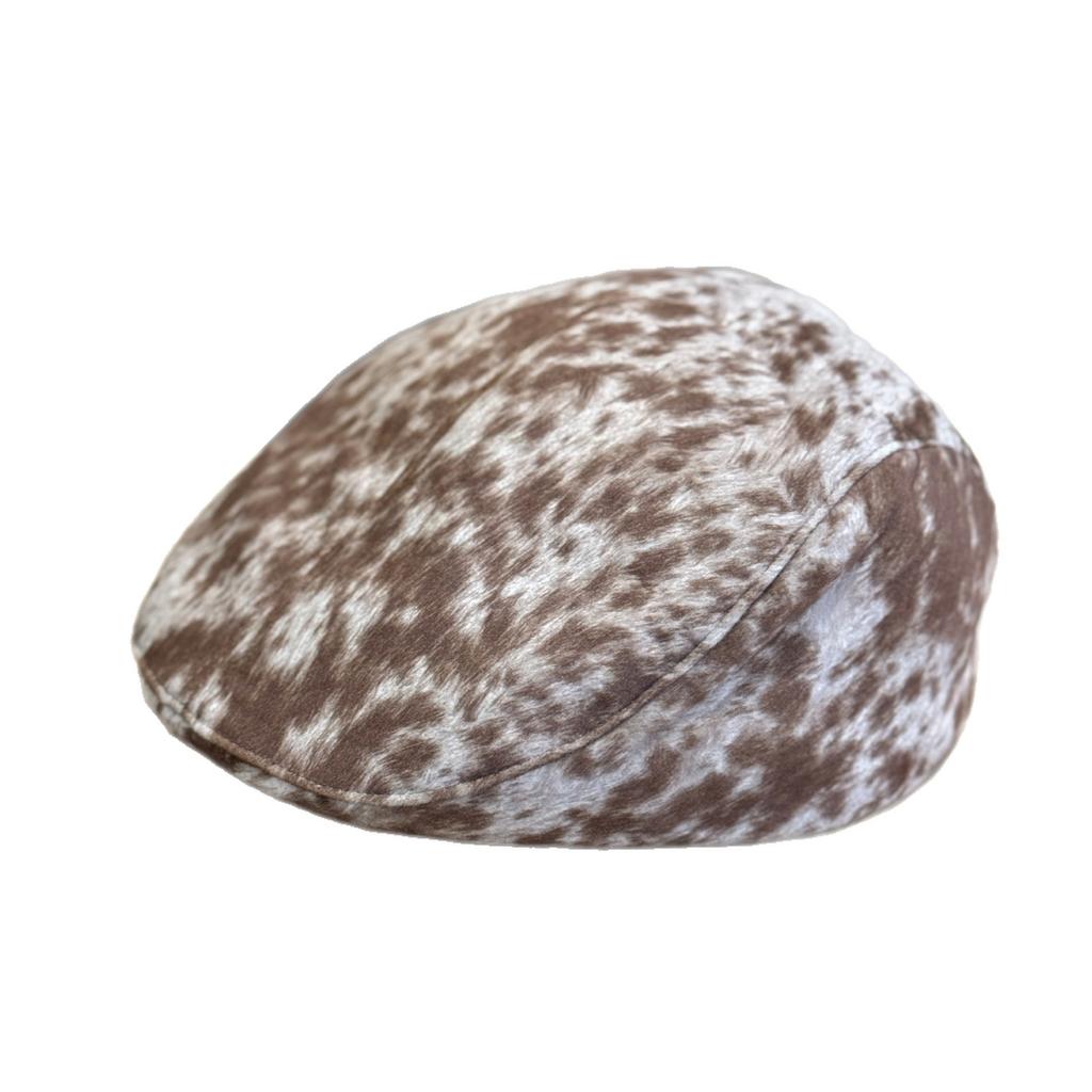 New Autumn and Winter Leopard Print Forward Hat for Girls Hot Girls Big Hat Peaked Hat Fashionable Temperament Brown Painter Hat