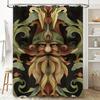 Luxurious Green Floral Shower Curtain: Decorate Your Bathroom with this Beautiful Fabric Print featuring a Stately Figure