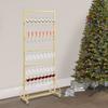 5 Tiers Iron Champagne Display Stand,Gold Champagne Rack Shelf Floor Mount 66*42*167cm for Weddings,Graduation