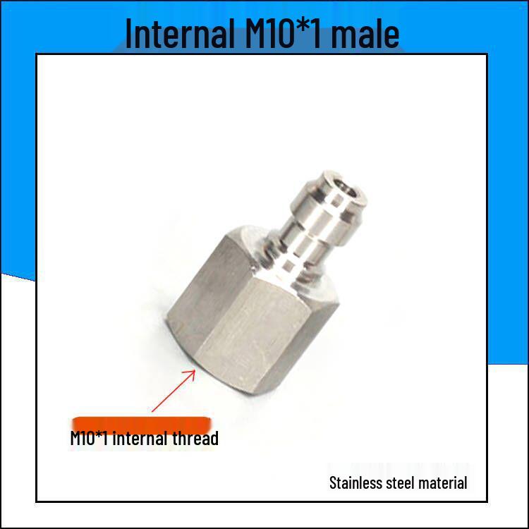 8mm M10*1 Stainless Steel High Pressure Quick Connect Male Coupler for 8mm Female.