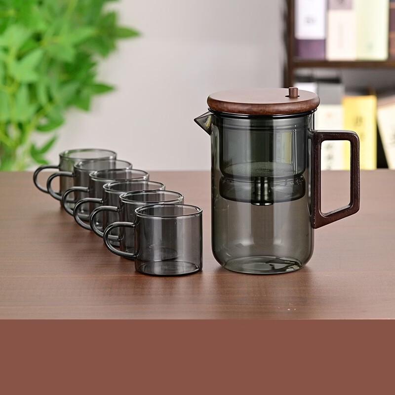 Shangqi Glass Press Tea Maker Set with Cups