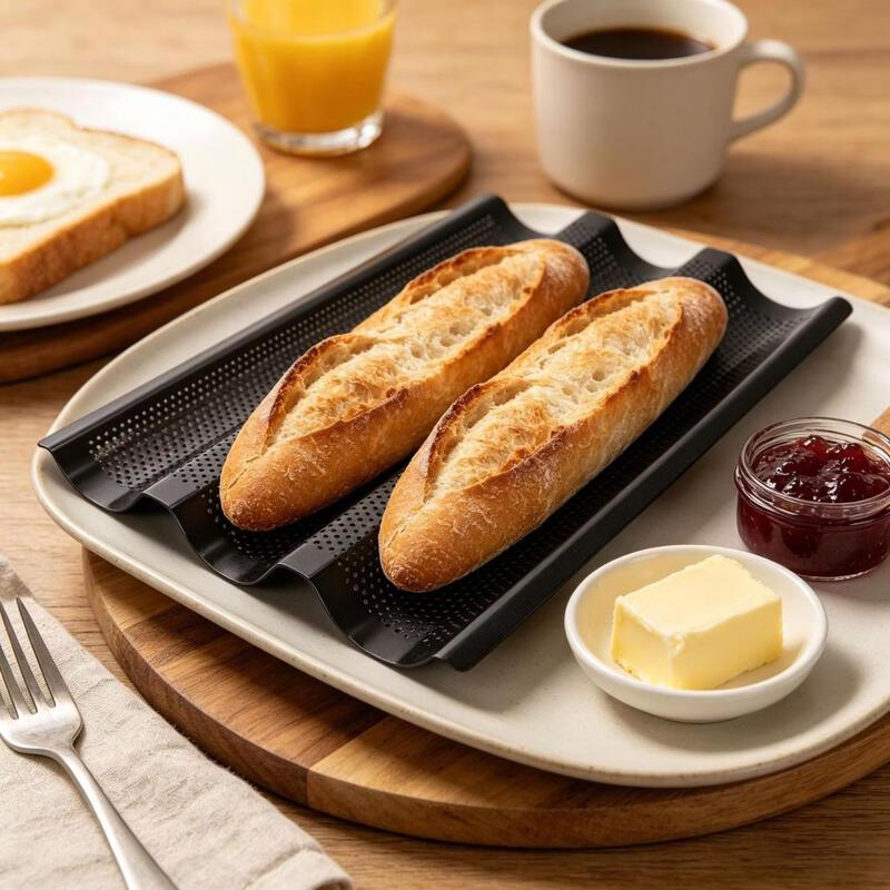 MDNG 3-Slot Baguette Baking Pan