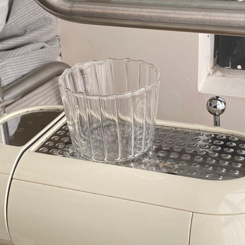 

Simple High Borosilicate Heat-Resistant Glass Transparent Coffee Cup Cold Drink Water Cup Pudding Cup look at