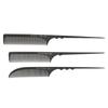 Tail Comb Professional Grade Heat Resistant Hairdressing Styling Salon Combs for All Hair Types Blac