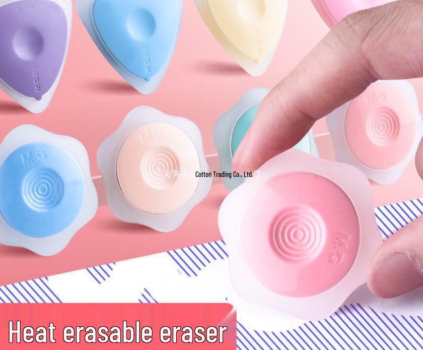 Kreativní gelové pero s tepelně smazatelným inkoustem a roztomou tepelně citlivou gumou pro studenty